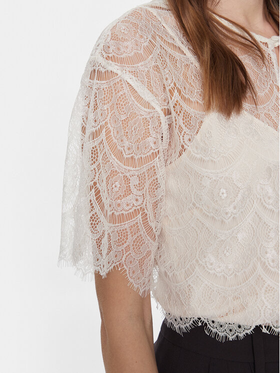 YAS YAS Bluse Bella 26032279 Weiß Regular Fit