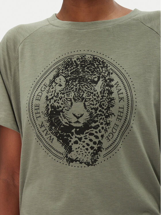 Fransa Fransa T-Shirt 20615456 Zielony Regular Fit