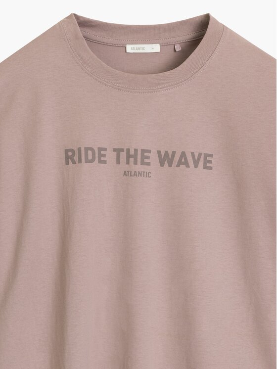 Atlantic Atlantic Piżama Ride the Wave Peach Effect Różowy Regular Fit