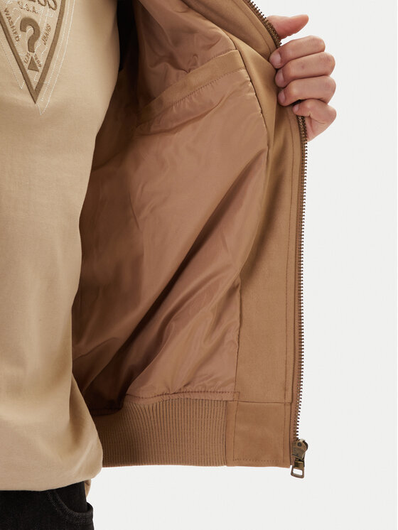 Guess Jeans Guess Jeans Bomberjacke M6RL0J WJ842 Beige Regular Fit