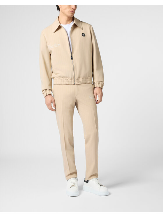 PHILIPP PLEIN PHILIPP PLEIN Spodnie materiałowe 30566 Beżowy Regular Fit