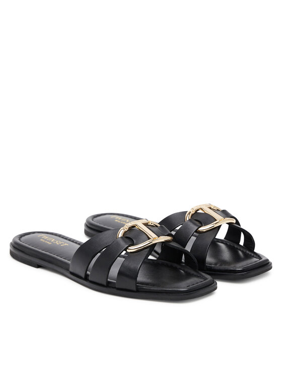 TWINSET TWINSET Šľapky 251TGT090 Čierna