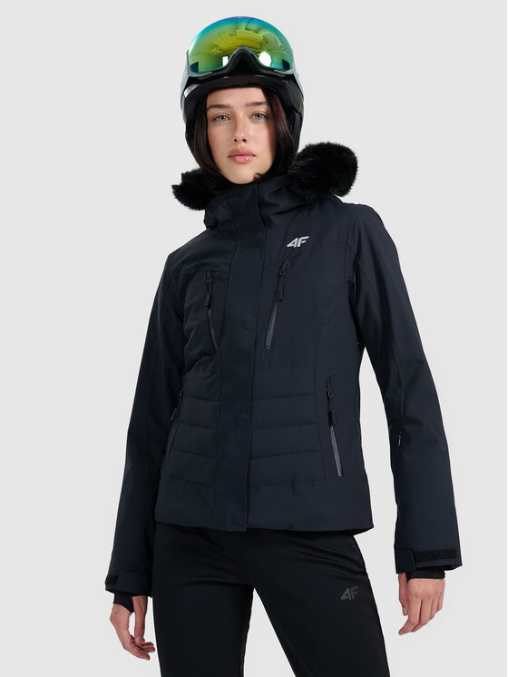 4F 4F Kurtka narciarska SKIWEAR Czarny Slim Fit