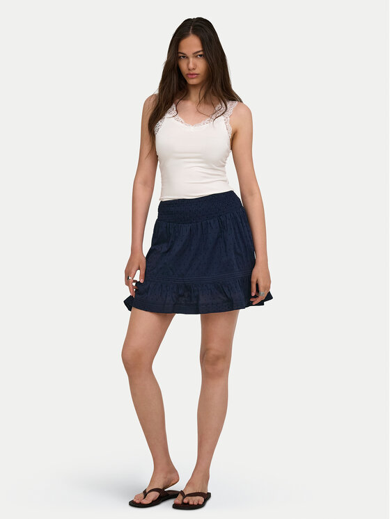 ONLY ONLY Mini sijonas Katti 15376205 Tamsiai mėlyna Regular Fit