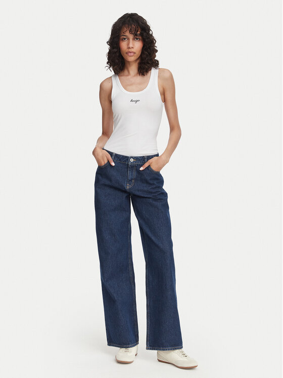 HUGO HUGO Топ Damatank 50572293 Білий Extra Slim Fit