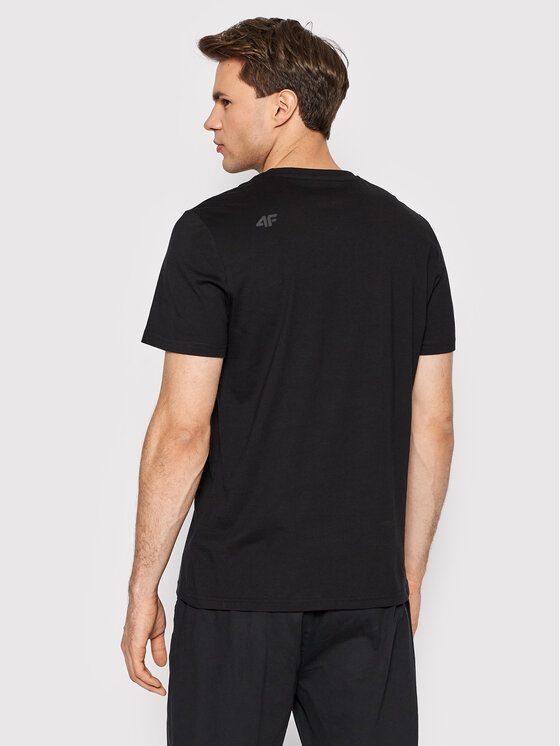 4F 4F T-Shirt H4L22-TSM353 Czarny Regular Fit