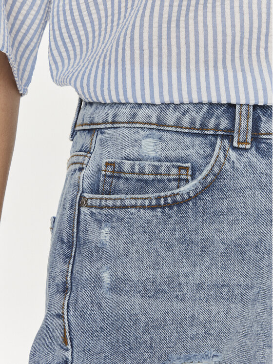 Noisy May Noisy May Jeans kratke hlače Lou 27029402 Modra Straight Fit