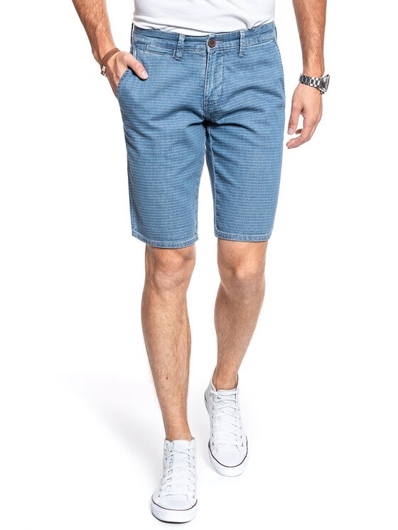 Mustang Mustang Szorty jeansowe CLASSIC CHINO SHORT Biały Regular Fit