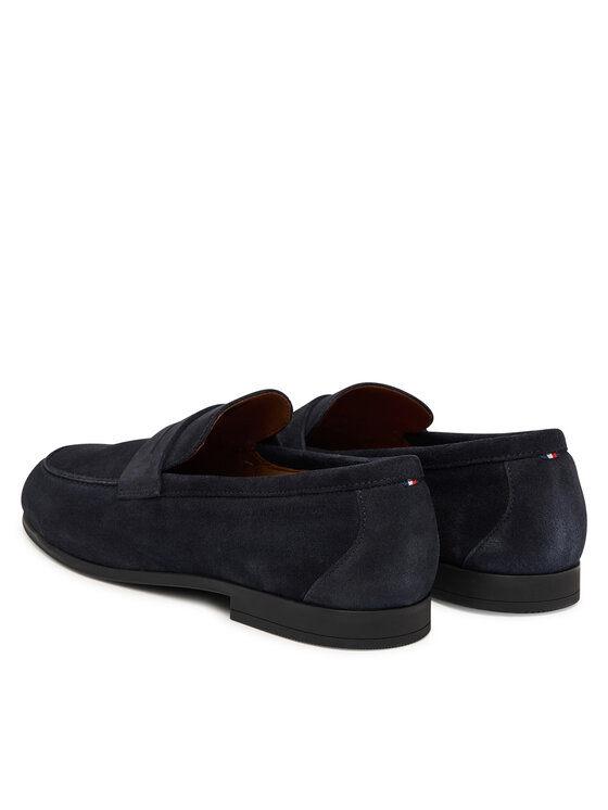 Tommy Hilfiger Tommy Hilfiger Loafers Flexible Slim Suede Loafer FM0FM05745 Modrá
