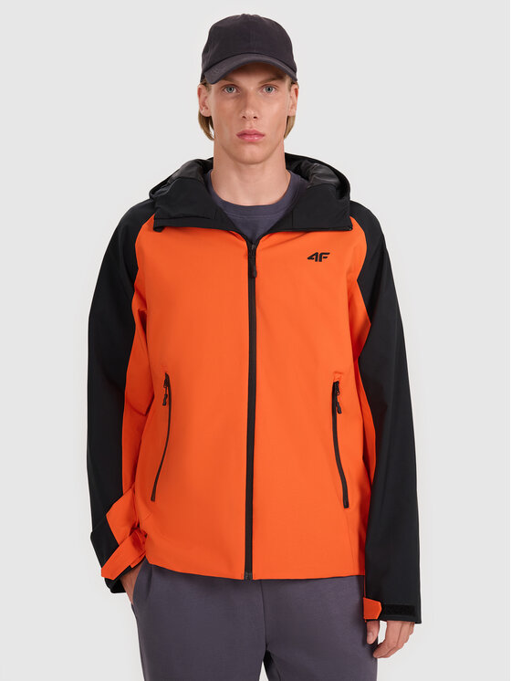 4F 4F Kurtka przejściowa MIDSHOP TEXTILE Pomarańczowy Regular Fit