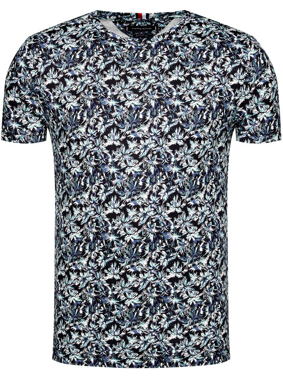 Tommy Hilfiger Tommy Hilfiger T-shirt All Over Leaf Print MW0MW13758 Blu scuro Regular Fit