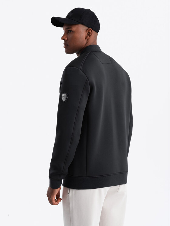 Ombre Ombre Bunda bomber OM-JALP-0141 Černá Regular Fit