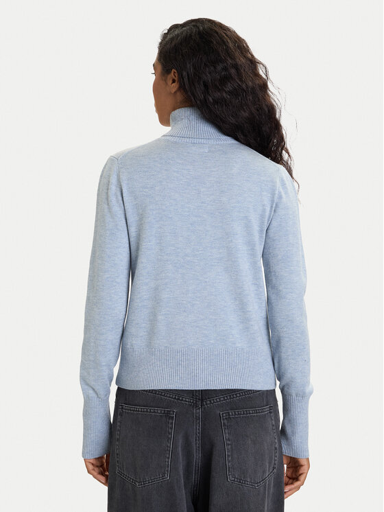 Guess Jeans Guess Jeans Bluză cu gât W4BR15 Z3HO2 Albastru celest Regular Fit