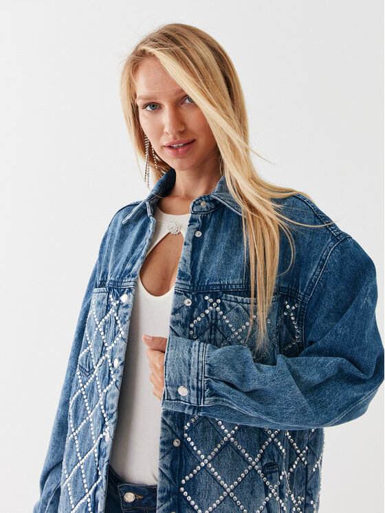 Liu Jo Liu Jo Jeansová bunda UF3087 D4804 Modrá Relaxed Fit