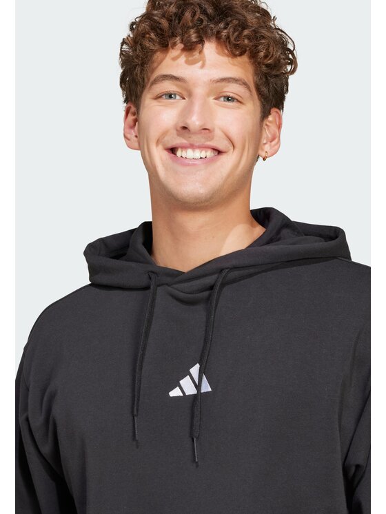 adidas adidas Džemperis ar kapuci Essentials Feel Cozy JE3849 Melns Regular Fit