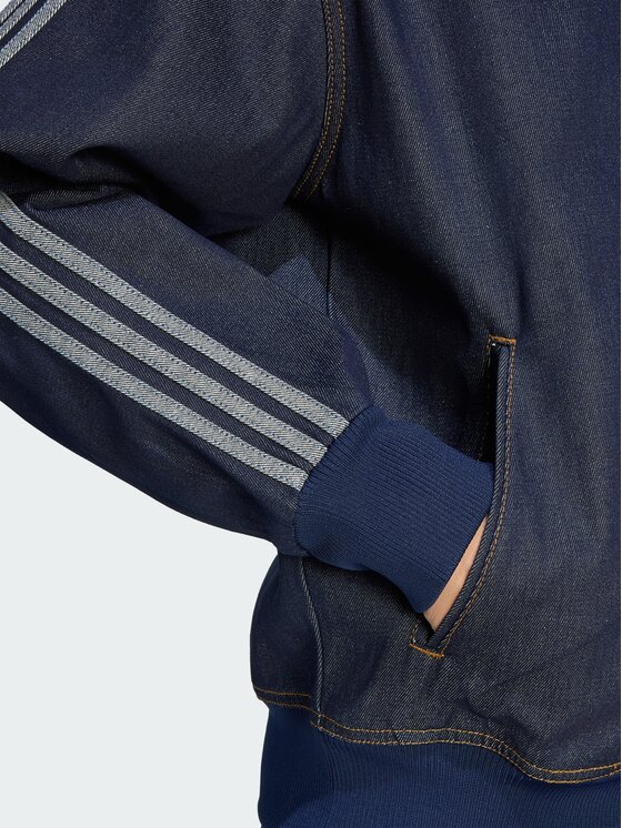 adidas adidas Kurtka jeansowa 164720 Niebieski jasny Loose Fit