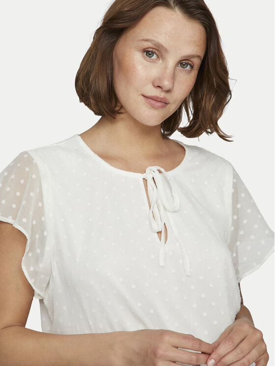 Vila Vila Bluse Edee 14100340 Weiß Regular Fit