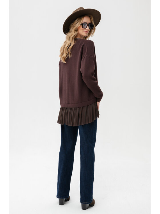 blue shadow blue shadow Kardigan Waxi Brązowy Regular Fit
