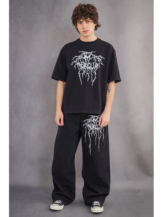 Mercur Mercur T-Shirt Metal Czarny Comfortable Fit
