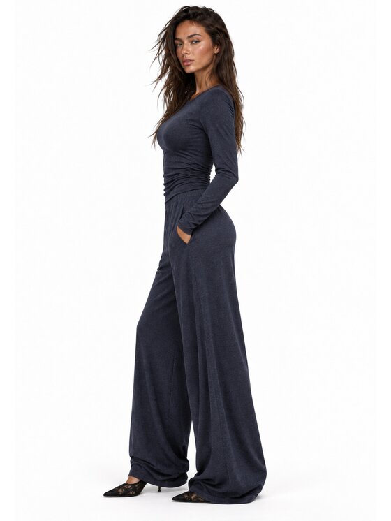 Agatha Studio Agatha Studio Komplet bluzka i spodnie A26ZF-KA-K69 Granatowy Oversize