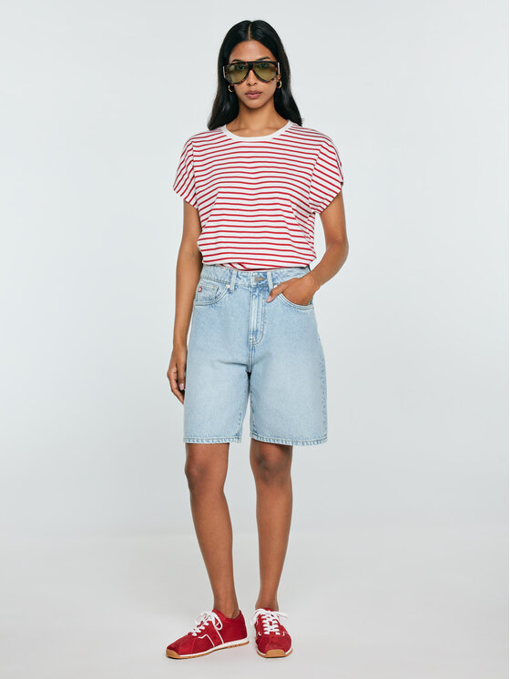 BIG STAR BIG STAR Bermudy SELENE Niebieski Loose Fit