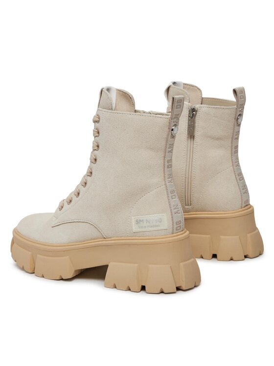 Steve Madden Steve Madden Trapery Tanker Bootie SM11001261 SM11001261-846 Beżowy
