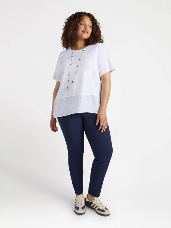 Fiorella Rubino Fiorella Rubino T-Shirt G029L008340N011 Biały Regular Fit