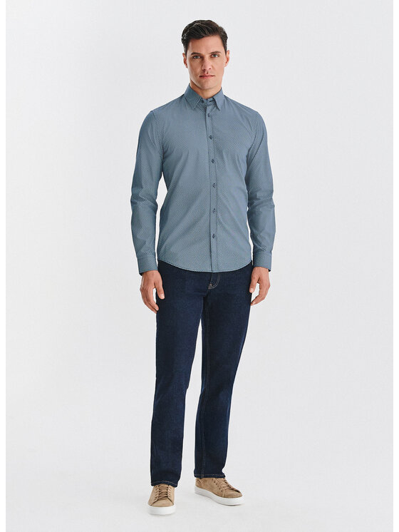 Pako Lorente Pako Lorente Koszula P25WF-1X-014 Granatowy Slim Fit