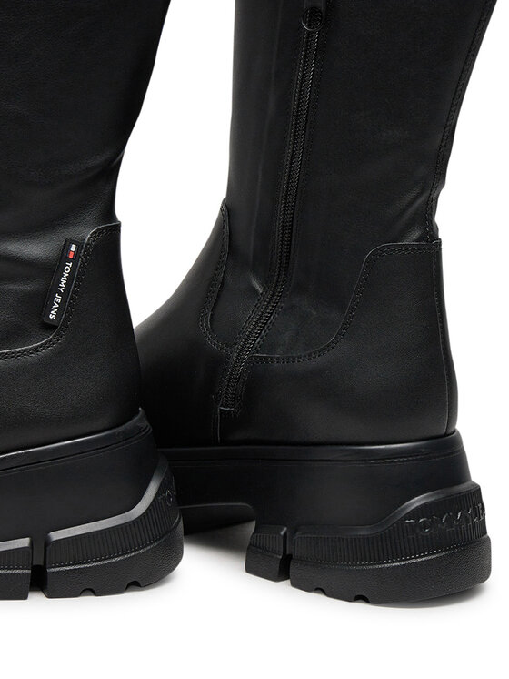 Tommy Jeans Tommy Jeans Ботуши Tjw Lightweight Otk Boot EN0EN02634 Черен