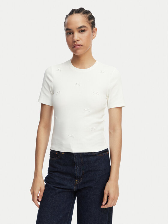 ONLY Tricou Femke 15369336 Crem Slim Fit