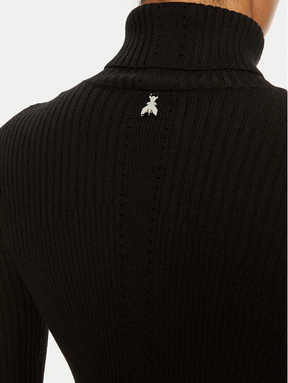 Patrizia Pepe Patrizia Pepe Bluză cu gât 8K0206 KM36-K103 Negru Regular Fit