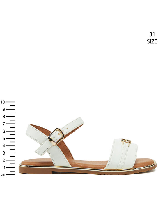 Tommy Hilfiger Tommy Hilfiger Sandały Sandal T3A2-33778-0326 M Biały
