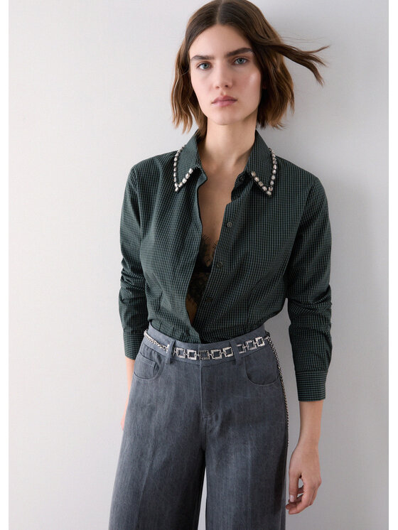Liu Jo Liu Jo Camicia CF6277T796AL9630 Verde Regular Fit