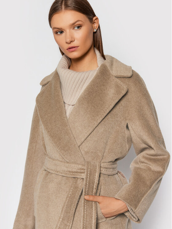 Weekend Max Mara Weekend Max Mara Gyapjú kabát Diego 50161013 Bézs Regular Fit