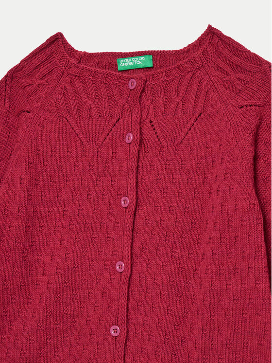 United Colors Of Benetton United Colors Of Benetton Kardigan 1076G500J Różowy Regular Fit