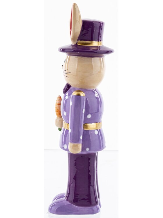 MIAhome MIAhome Figurka kolorowy królik 19,5x6,5x5,5 cm ORECCHIO small - granatowy mundur Fioletowy