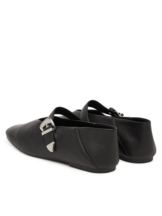 Tommy Jeans Tommy Jeans Балеринки Tjw Ballerina Nappa Leather EN0EN03043 Черен