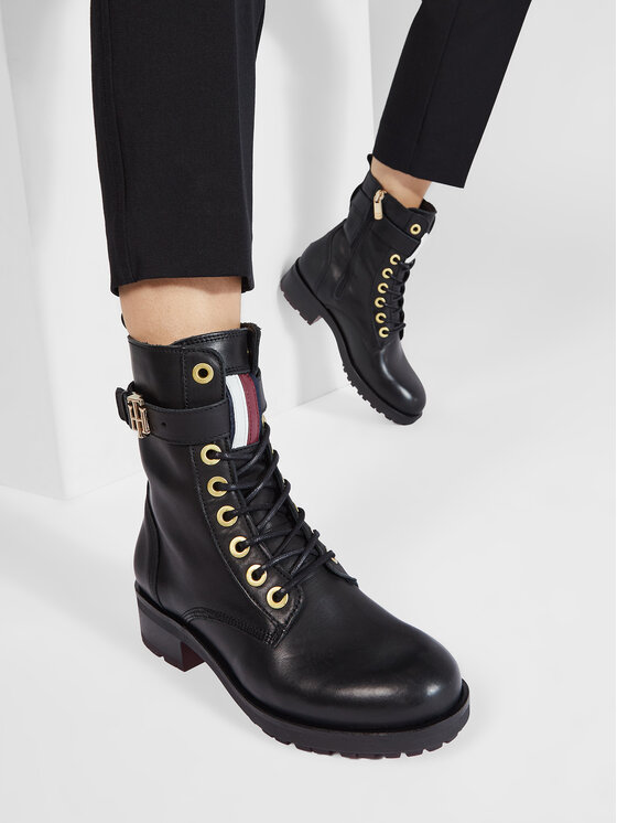 Biker boots tommy hilfiger sales