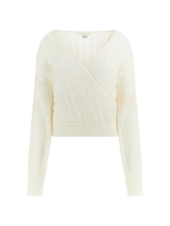 Guess Guess Sweter 178401 Biały Classic Fit