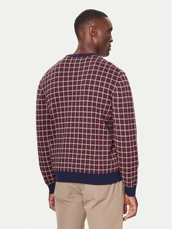 Gant Gant Sweter 8050253 409 Bordowy Regular Fit