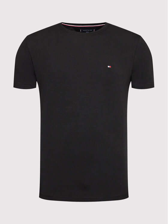 Tommy Hilfiger Tommy Hilfiger Tricou Core Stretch MW0MW27539 Negru Slim Fit