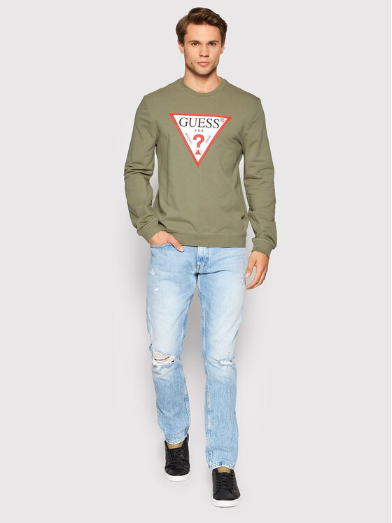 Felpa Audley M2YQ37 K6ZS1 Verde Slim Fit