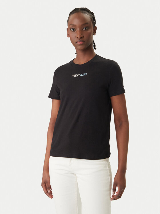 Tommy Jeans Tommy Jeans T-Shirt DW0DW22277 Černá Regular Fit