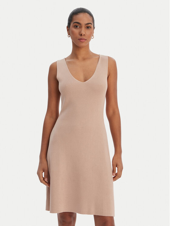 Morgan Morgan Трикотажна сукня 261-RMORESA Бежевий Slim Fit