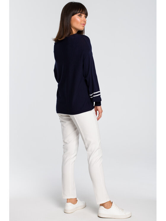 BeWear BeWear Svetr BK024 Tmavomodrá Modern Fit