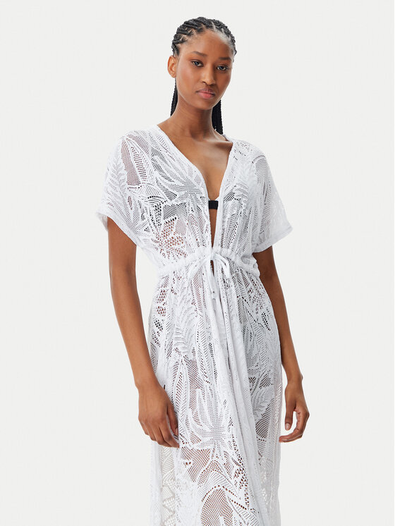 Banana Moon Banana Moon Φόρεμα παραλίας Elvie Cocobeach JQV10 Λευκό Relaxed Fit