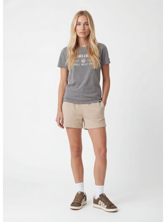 PITBULL PITBULL T-Shirt BLOOMS & BONES Szary Regular Fit