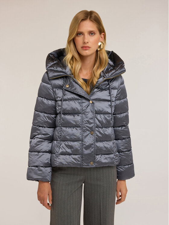 Motivi Motivi Giubbotto piumino F754Q000697N004 Turchese Regular Fit