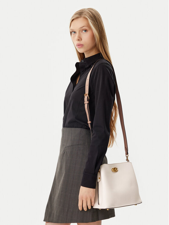 Coach Coach Сумка Cb Ltr Wllow Bckt C3766 Écru