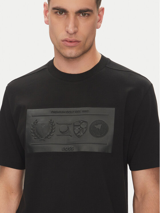 BOSS BOSS T-särk 50538112 Must Regular Fit
